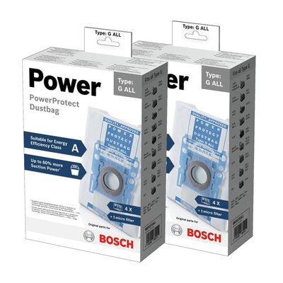 کیسه جاروبرقی پاور مدل G ALL بسته 2 عددی مناسب برای جاروبرقی های بوش و زیمنس