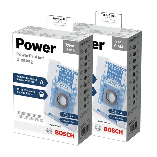 کیسه جاروبرقی پاور مدل G ALL بسته 2 عددی مناسب برای جاروبرقی های بوش و زیمنس