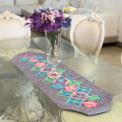 رانر دستبافت شاهو مدل Violetto