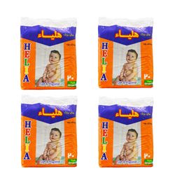 پوشک بچه هلیا کد 256 چهار بسته 20 عددی