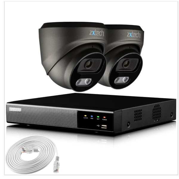 پکیج 2 دوربین مداربسته 4 مگاپیکسل تحت شبکه IP