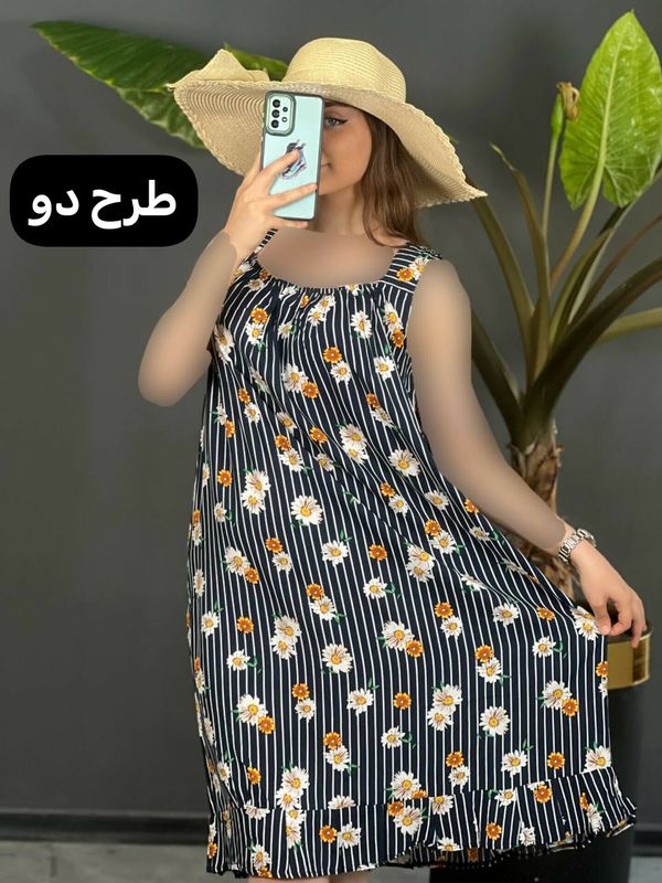 پیراهن نخی چیندار 1104