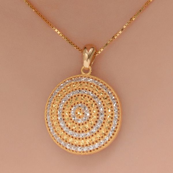 نیم ست طلا 18 عیار زنانه طلای مستجابی مدل آوا گرد کد 68001
