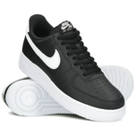 Nike Air Force One 1 Low Top Black Sneakers Retro White Logo