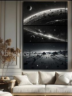 تابلوی سیاه سفید/  زیبایی‌های بی‌پایان فضا 🌌 کد S1