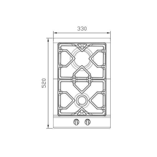 اجاق گاز صفحه ای استیل البرز مدل S-2301