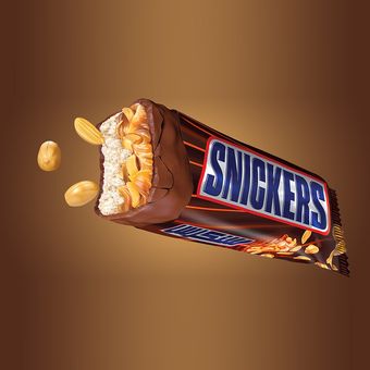 شکلات اسنیکرز با مغز بادام زمینی - 50 گرم بسته 24 عددی