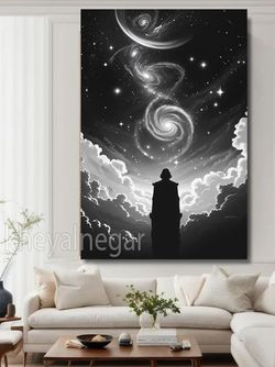 تابلوی سیاه سفید/ سفر اندیشه ها به کهکشان‌ها 🌌کد S3