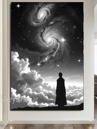 تابلوی سیاه سفید/ سفر خیال کهکشان‌ها و ماورای آن 🌌کد S5