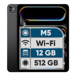 تبلت 13 اینچ اپل مدل IPad Pro 2025 M5 Wi-Fi ظرفیت 512 گیگابایت و رم 12 گیگابایت، رزولوشن دوربین 12 مگاپیکسل، پشتیبانی از قلم و ک