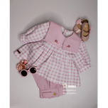 ست بلوز شلوار دخترانه مانیا رنگ صورتی