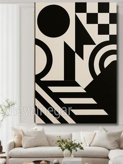 تابلوی هندسی/ سفر به دنیای فرم و توازن 🎨کد S8