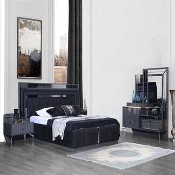 سرویس تخت خواب مدل آینه کاری دو نفره شش تکه