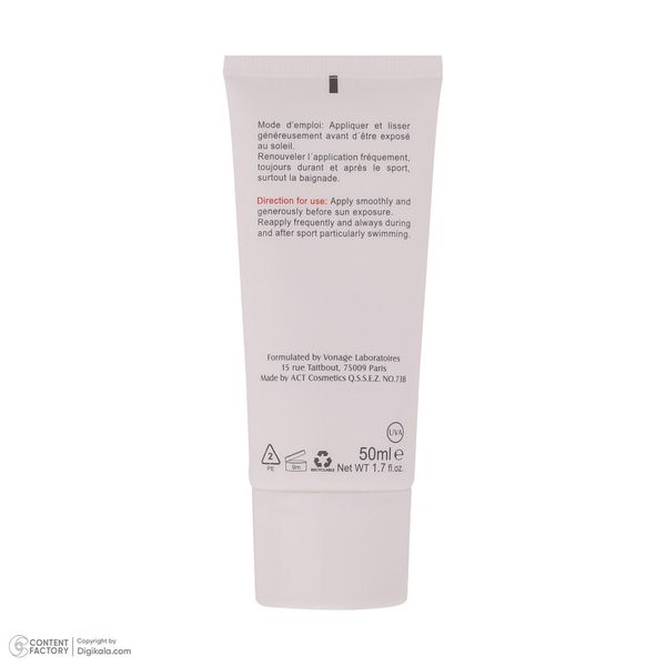 ضد آفتاب بدون رنگ الارو مدل SPF50 محافظ UVA ،UVB، ضد چروک، مناسب انواع پوست حجم 50 میلیلیتر