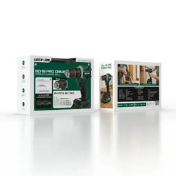 دریل شارژی چکشی گرین لاین مدل GD-16 (سری Pro Drive)