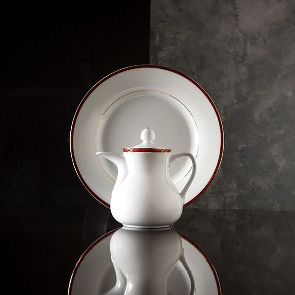 سرویس غذاخوری 108 پارچه چینی زرین ایران سری شهرزاد مدل سپینود درجه یک