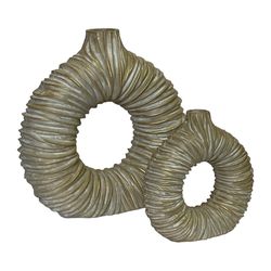 گلدان دکوری مدل دونات مجموعه 2 عددی 