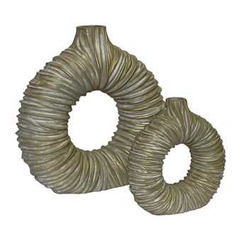 گلدان دکوری مدل دونات مجموعه 2 عددی 