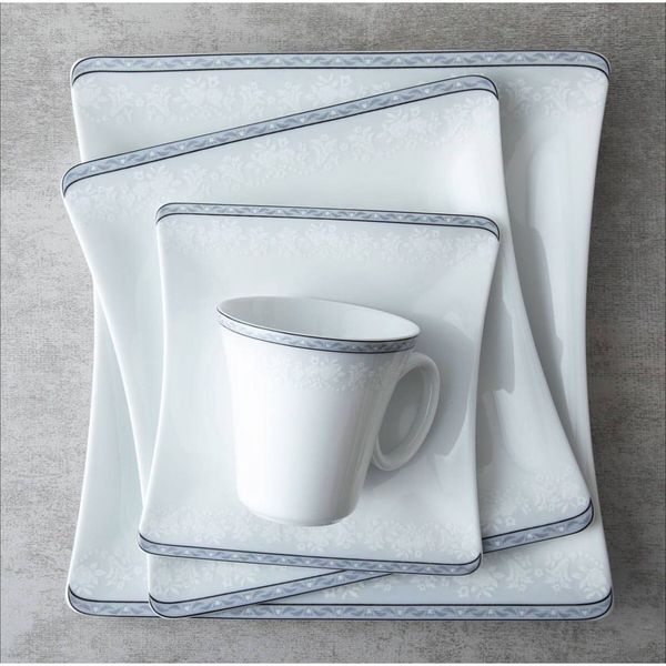 سرویس غذاخوری 97 پارچه چینی زرین ایران مدل وایت رز درجه یک