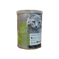کنسرو یو اس پت گربه بالغ مدل گوشت مرغ، سالمون و کدو وزن 430 گرم