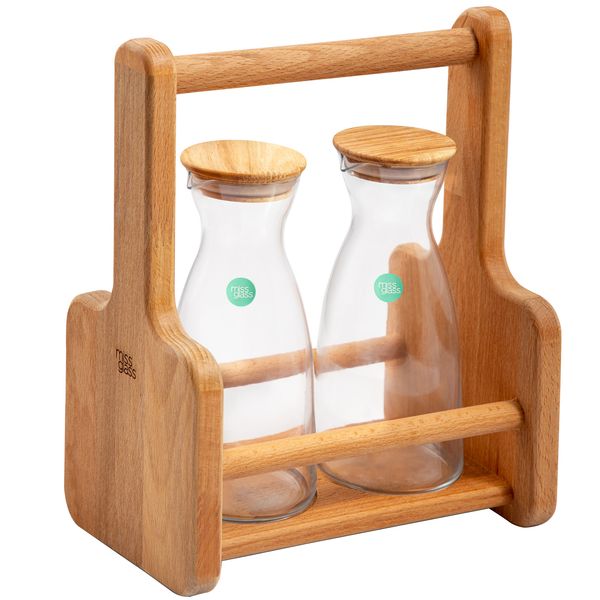 بطری میس گلس مدل فراست پایه دار 2عددی 