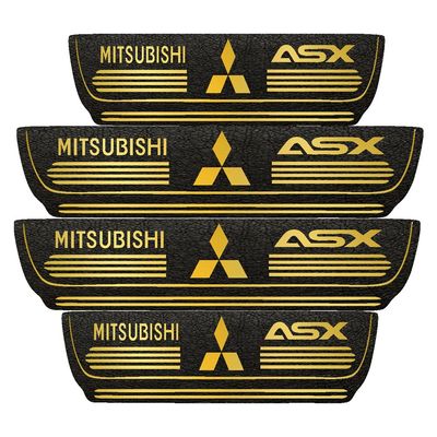 برچسب پارکابی خودرو مهدیار طرح چرم کد pkT1064 مناسب برای میتسوبیشی asx  بسته 4 عددی