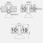 ساعت رومیزی مدل ورقه ای Flip Clock مشکی