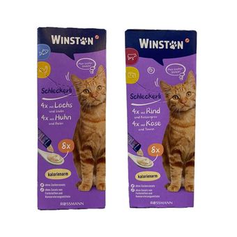 تشویقی گربه وینستون مدل بستنی مرغ و ماهی گوشت و پنیر وزن 15 گرم