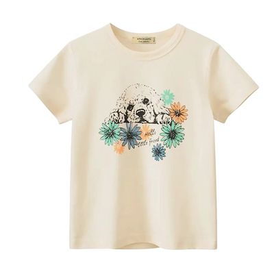 تی شرت آستین کوتاه دخترانه مدل MDSS-CG5516