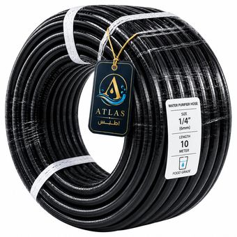 شیلنگ ورودی تصفیه آب و یخچال اطلس مدل 10mBK کد Altas-HP مناسب برای انواع یخچال و دستگاه تصفیه آب خانگی