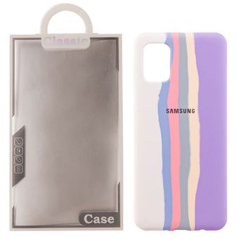 کاور کلاسیک طرح رنگین کمانی مدل سیلیکون مناسب برای گوشی موبایل سامسونگ Galaxy A31