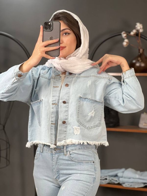 کت جین ریشدار کد 1364