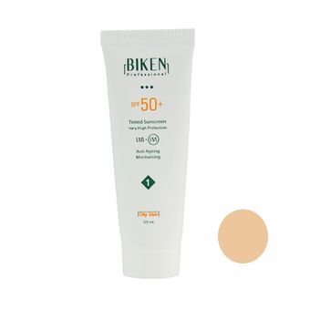 کرم ضد آفتاب رنگی بیکن SPF 50 مدل Tinted1 ‌مناسب پوست‌های چرب حجم 50 میلی‌لیتر