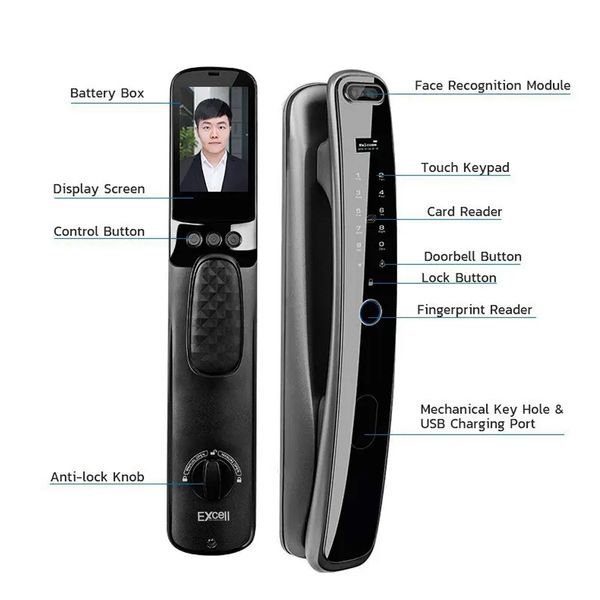 قفل هوشمند اکسل مدل EX-824 مجموعه دو عددی