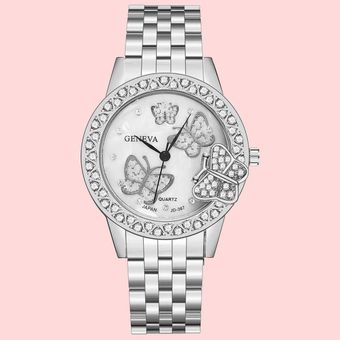 ساعت مچی عقربه ای زنانه مدل پروانه لوکس کد LOX-N1