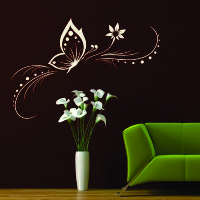 استیکر والتت مدل پروانه و گل کد 13