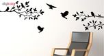 استیکر دیواری صالسو آرت طرح black flying birds az