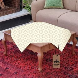 رومیزی برند رومیزی باز طرح مربع مدل انتزاعی کد 11057 سایز 100*100 سانتیمتر