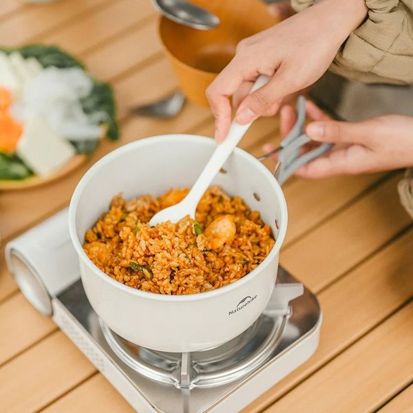 ست ظروف نیچرهایک – قابلمه، ماهیتابه، کتری سرامیکی Naturehike Ceramic Non-Stick Pot Set 4-7 People – CNK2450CF013