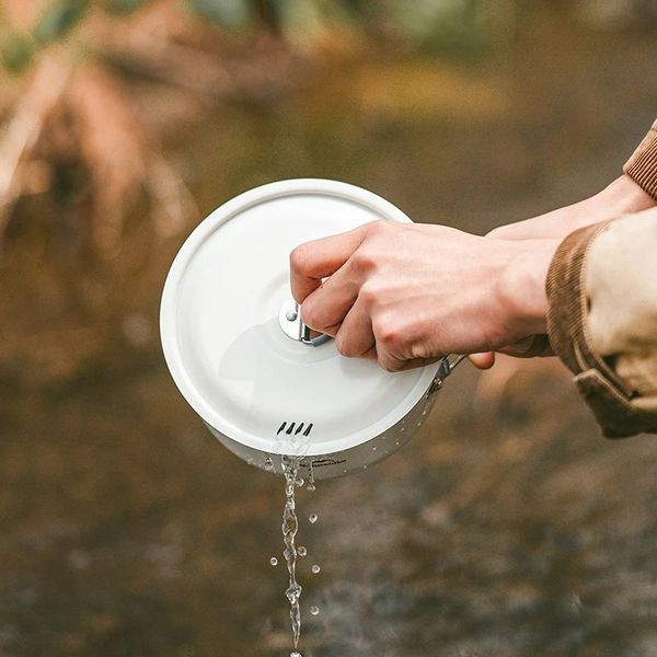 ست ظروف نیچرهایک – قابلمه، ماهیتابه، کتری سرامیکی Naturehike Ceramic Non-Stick Pot Set 4-7 People – CNK2450CF013