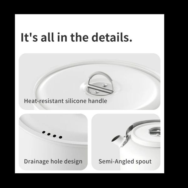 ست ظروف نیچرهایک – قابلمه، ماهیتابه، کتری سرامیکی Naturehike Ceramic Non-Stick Pot Set 4-7 People – CNK2450CF013