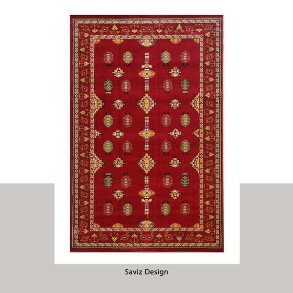 نقشه ساویز _ فرش ماشینی تراکم 1000 رنگ لاکی 6 متری BCF