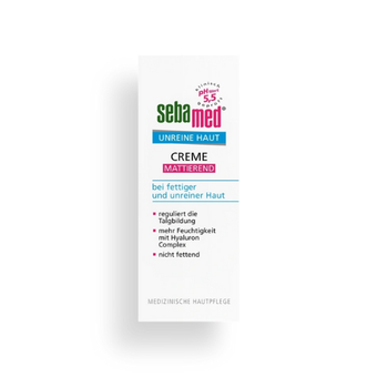 کرم مرطوب کننده صورت سبامد Sebamed مخصوص پوست‌های چرب و مستعد آکنه - مات‌کننده و کنترل‌کننده چربی