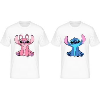 ست تیشرت دو نفره کاپلی طرح استیچ stich کد 2