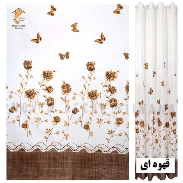 پرده نوین دکور سیلوانا مدل رز 4020 سایز 280 × 300 سانتی متر