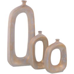 گلدان دکوری مدل PE-NZ204 مجموعه 3 عددی