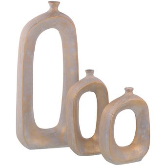 گلدان دکوری مدل PE-NZ204 مجموعه 3 عددی