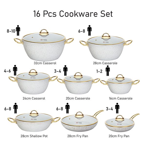 سرویس پخت و پز 16 پارچه ام جی اس کد 800313