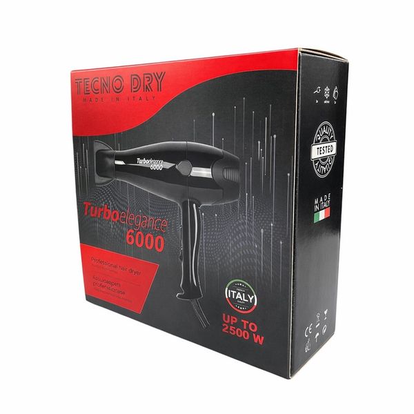سشوار حرفهای 2500 وات تکنو درای مدل Turbo Elegance 6000