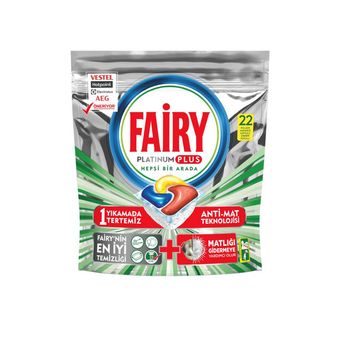 قرص ماشین ظرفشویی فیری مدل Platinum Plus بسته 22 عددی